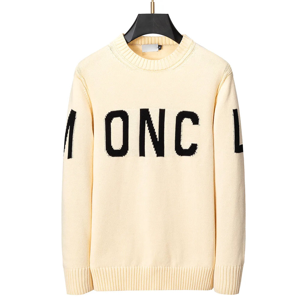 Mens Sweaters Fashion Men's Casual Round Long Sleeve Sweater Men Women Letter Printing Sweaters#008