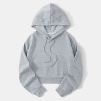 Fashionable Casual Sports Sweet Cool Style New Trend Clean Color Hooded Sixteen Short Hoodie