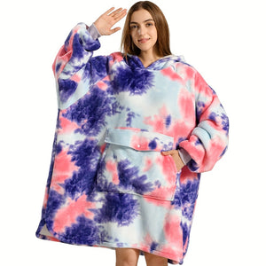 Krifey Wearable Blanket Hoodie, Oversized Sherpa Hooded As Birthday Gifts For Mom Women Girlfriend Men, Cozy Sweatshirt With Giant Pocket