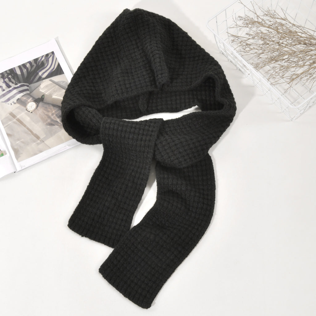 Thermal Knit Hooded Scarf Hat - Stylish, Thick, Windproof, Warm, and Ear Protective - 2-in-1 Autumn Winter Outdoor Accessory for Cold Weather