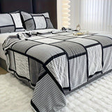 Soft & Cozy Striped Flannel Throw Blanket - Vintage Style, Machine Washable, All-Season Comfort for Couch, Bed, Office, and Travel