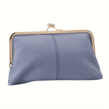 Royal Bagger Kiss Lock Trendy Wallet, Solid Color Card Holder, Perfect Clutch Bag For Daily Use