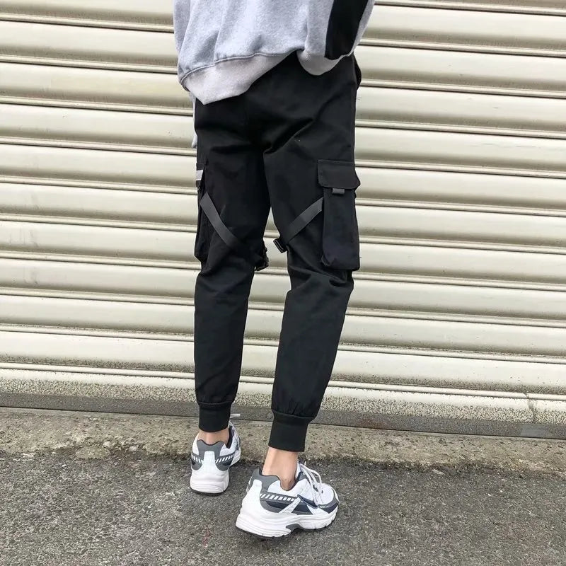 Mens Pants Streetwear Black Harem Joggers Male Cargo Hip Hop Casual Pockets Sweatpants Oversized Fashion Trousers 230310