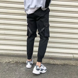 Mens Pants Streetwear Black Harem Joggers Male Cargo Hip Hop Casual Pockets Sweatpants Oversized Fashion Trousers 230310