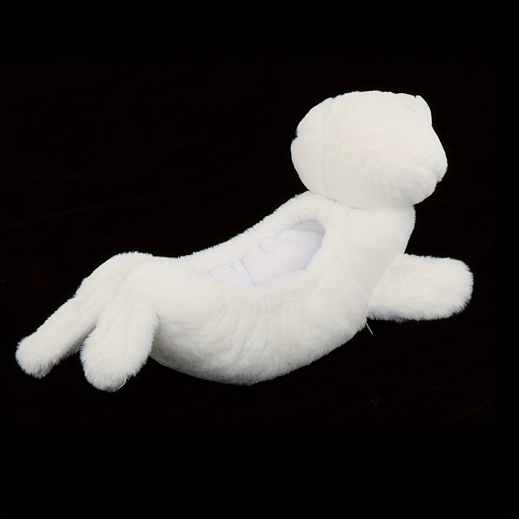 Cute Seal Plush Ice Skate Covers - Soft, Durable Blade Protectors For Figure & Hockey Skates, Fits Sizes 26-28