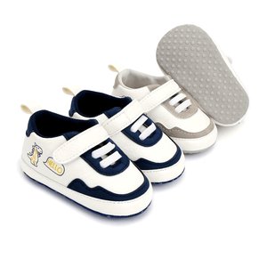 Baby Boy's Casual Sneakers - Non-Slip, Easy Wear with Hook & Loop, Comfy & Trendy for Everyday