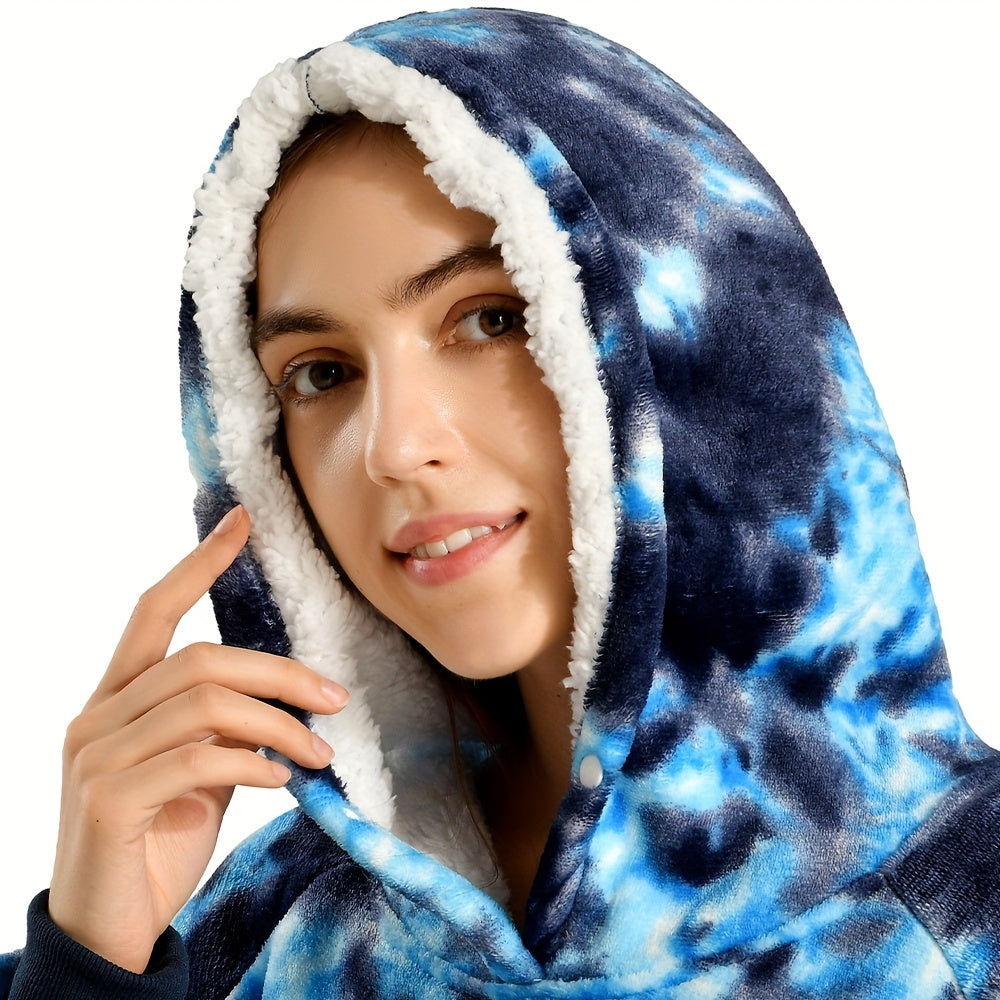 Krifey Wearable Blanket Hoodie, Oversized Sherpa Hooded As Birthday Gifts For Mom Women Girlfriend Men, Cozy Sweatshirt With Giant Pocket