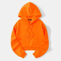 Fashionable Casual Sports Sweet Cool Style New Trend Clean Color Hooded Sixteen Short Hoodie