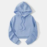 Fashionable Casual Sports Sweet Cool Style New Trend Clean Color Hooded Sixteen Short Hoodie