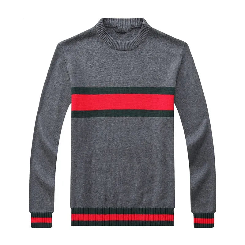 Men's Fashion Designer Sweater Long Sleeve Sweater Casual Style Retro Embroidery Knitwear Autumn and Winter Men's Round Neck Sweater Pullover