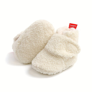 CozySoft Newborn Shoes - Velvet Lined, Soft Bottom, Warm, and Breathable First Walkers for Autumn and Winter - Perfect for Baby Girls and Boys
