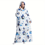 Cozy Wearable Hoodie Blanket - Soft, Oversized, One-Size-Fits-Most, Wearable Blanket for Ultimate Comfort - Perfect for Women, Men, and Adults of All Ages!