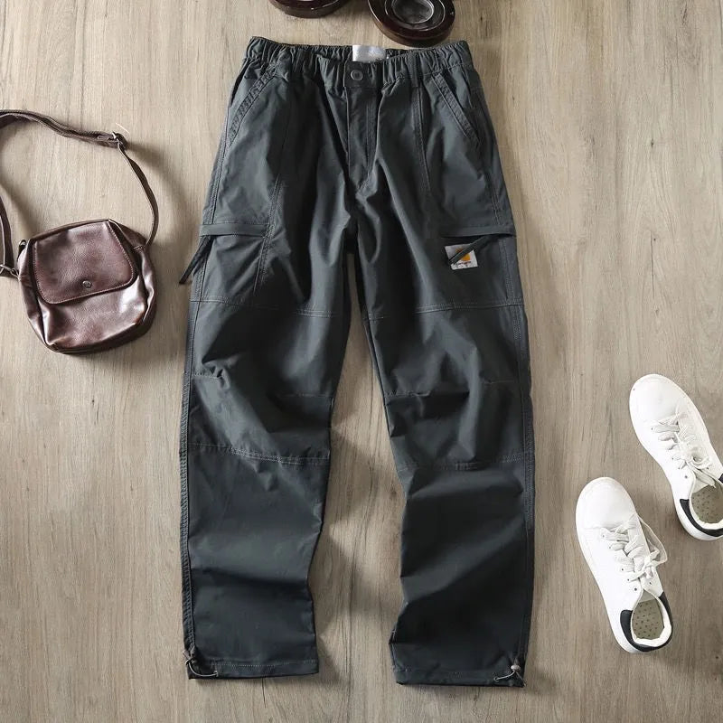 Mens Designer Cargo Carhartt Pants Hip Multi Punk Rock Wide Leg Oversized Streetwear Pants Cotton Casual Loose Hip Hop Carharttlys Jeans a32