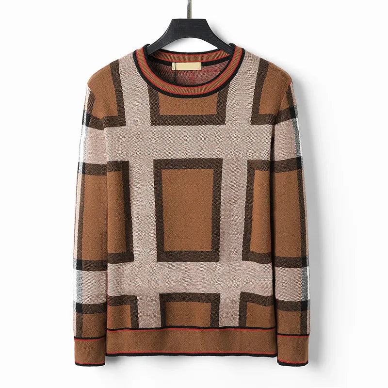 Mens Womens Designers Sweaters Luxurious Pullover Thickened Classic plaid printing warm Men Hoodie Long Sleeve jumper Sweatshirt Winter Clothes M-3XL