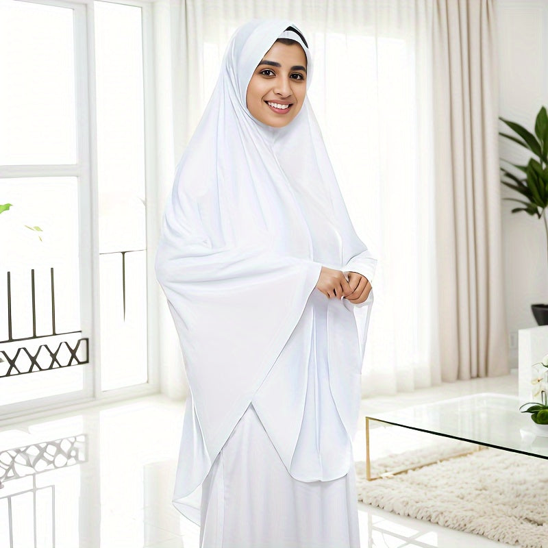 Stylish Khimar Hijab Headscarf - Soft, Thin, Breathable, Windproof, and Sunscreen - Elegant Pullover Design for Women's Daily Wear and Outdoor Activities