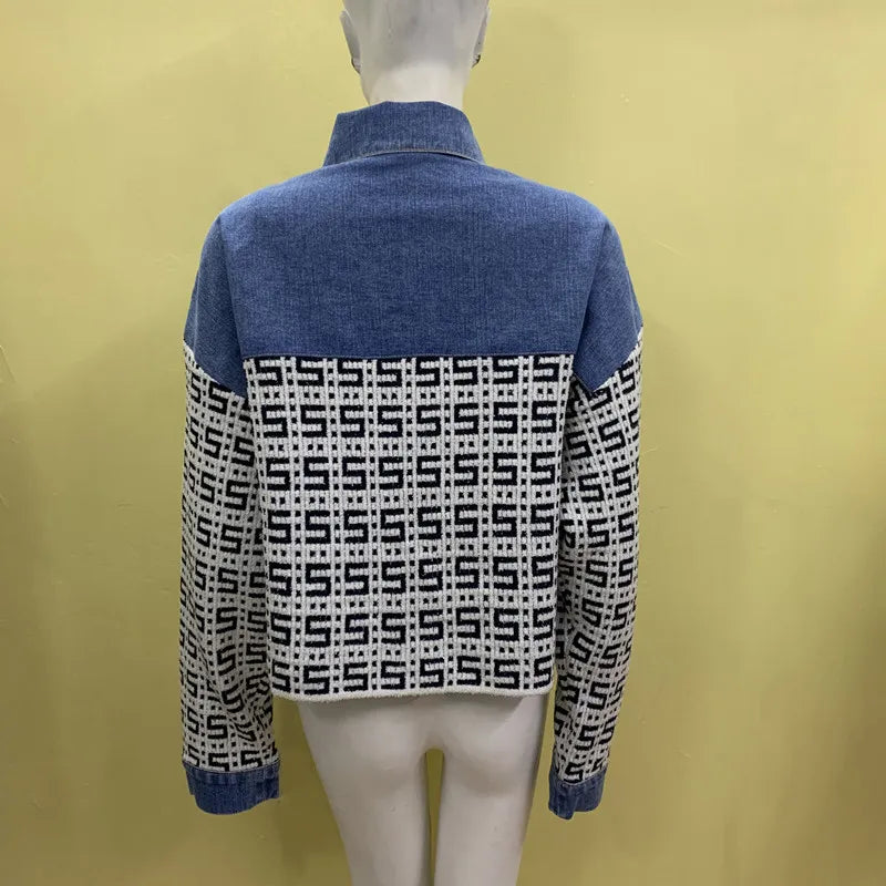 Women's Jackets Sandro Woman's Cropped Denim Coatigan | Size S-L