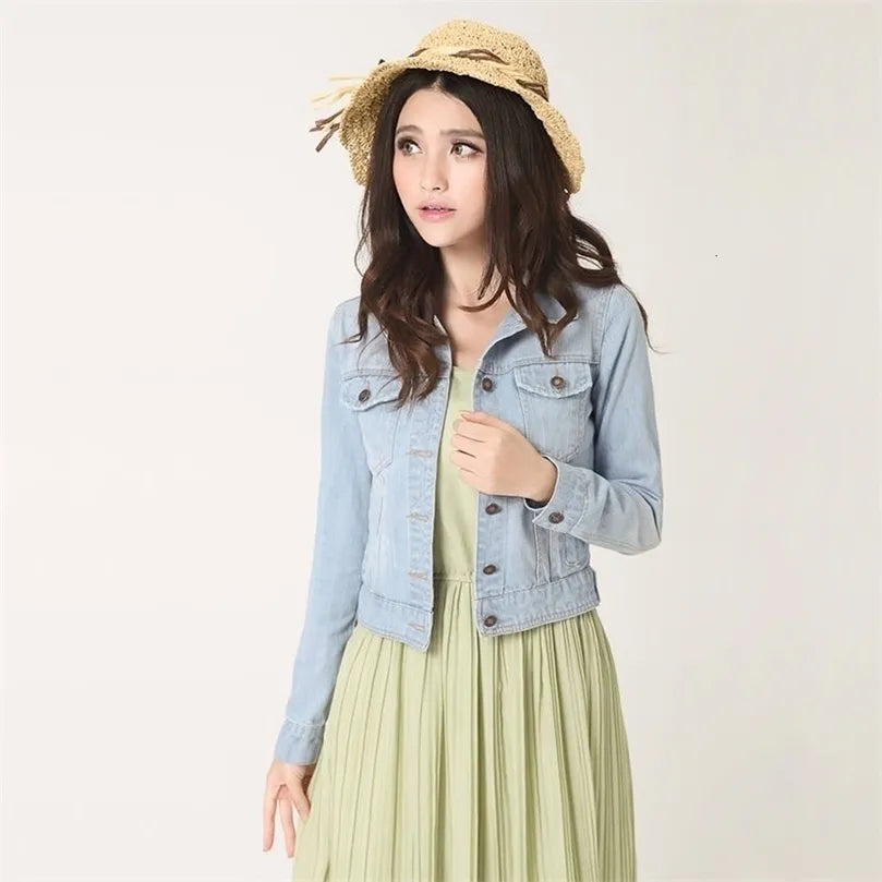 Womens jackets coats Spring fashion jeans Jackets Denim Women slim cotton solid Jacket for women Outerwear ladies Coats T191018