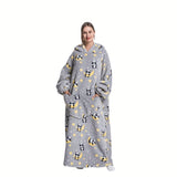Cozy Wearable Hoodie Blanket - Soft, Oversized, One-Size-Fits-Most, Wearable Blanket for Ultimate Comfort - Perfect for Women, Men, and Adults of All Ages!
