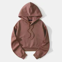 Fashionable Casual Sports Sweet Cool Style New Trend Clean Color Hooded Sixteen Short Hoodie