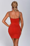 goosudu Aimee Diamonate Chain Mini Dress