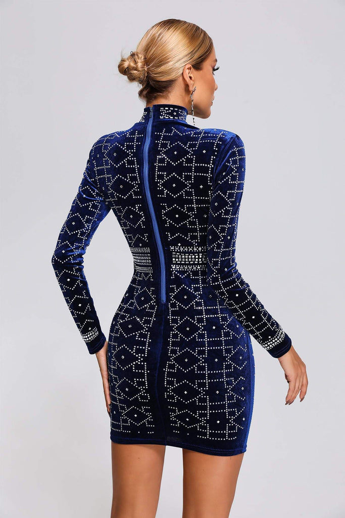 goosudu Naima Velvet Mini Dress