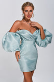 goosudu Alexandrine Puff Sleeve Mini Dress