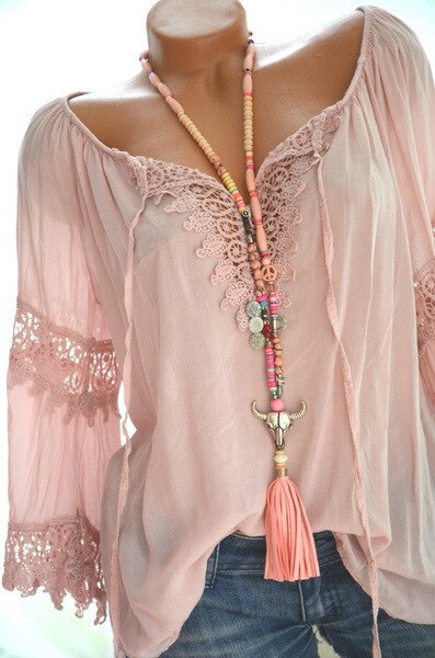 woloong High quality large size cotton and linen women's blouse spring new tops V-neck lace long sleeve women's shirt