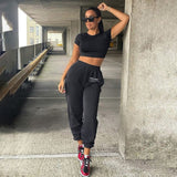 woloong Harajuku Joggers Wide Leg SweatPants Women Trousers High Waist Pants Streetwear Korean Casual Pant Femme Fall New