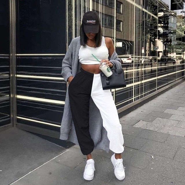 woloong Harajuku Joggers Wide Leg SweatPants Women Trousers High Waist Pants Streetwear Korean Casual Pant Femme Fall New