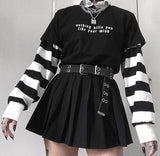 woloong sunfiz YF Nothing Kills You.Like Your Mind Letter Printed New Arrival Black Female Tee T-Shirt Casual Funny Dark Harajuku Tee