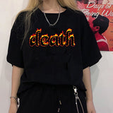 woloong sunfiz YF Nothing Kills You.Like Your Mind Letter Printed New Arrival Black Female Tee T-Shirt Casual Funny Dark Harajuku Tee