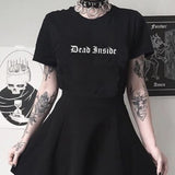 woloong sunfiz YF Nothing Kills You.Like Your Mind Letter Printed New Arrival Black Female Tee T-Shirt Casual Funny Dark Harajuku Tee