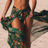 Embroidery Kaftan Beach Tunic Cotton Beach Cover up Saida de Praia Swimsuit Women Bikini cover up Pareo Sarong Beachwear