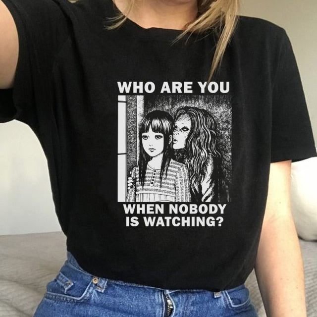 woloong sunfiz YF Nothing Kills You.Like Your Mind Letter Printed New Arrival Black Female Tee T-Shirt Casual Funny Dark Harajuku Tee