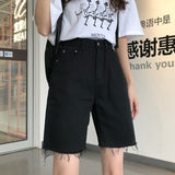 Spring And Summer New Women's Casual Loose Denim Shorts Fashion High Waist Wide Leg Shorts Female Bottoms