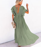 White Cover-ups Bikini Cover up Kaftan Women Long Maxi Dress Solid V neck Ladies Holiday Dress Robe Plage Tunic Women Beachwear
