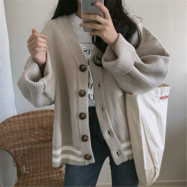 Women Knitted Cardigans Sweater Winter Solid Basic Elegant New Tops Oversized Autumn Female Warm Casual Outerwear Jersey Mujer