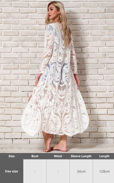 Transparent Tunics For Beach Long Lace Beach Dress Women Swim Cover Up Plus Size Saida De Praia Robe De Plage Kaftan Beachwear