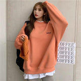 spring and autumn new splicing Pullover fashion Korean thick and thin women's Sweatshirt Navy Gray Black Pink women's Hoodi