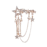 1 Pair Delicate Tree Leaf Brooches Pins For Women Men Vintage Elk Wings Palm Crystal Jean Shirts Suits Lapel Pin Retro Broche