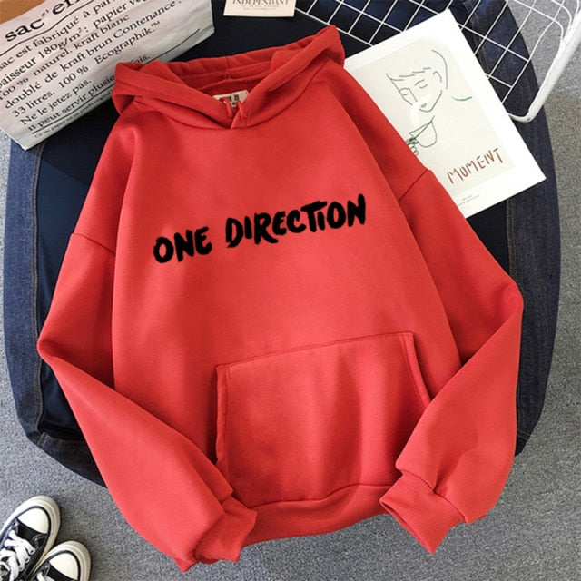New letter Graphic One Direction Merch Harajuku Aesthetic Women Pullover Hoodie Sweatshirt Streetwear Clothes