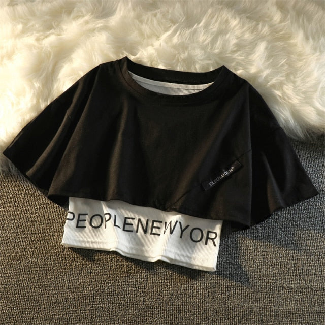 goosudu 3 Pieces Set  Summer Streetwear Outfit Women's Sweatshirt Set Track Suit Cargo Pants Short Sleeve Shirt Women Trouser Set