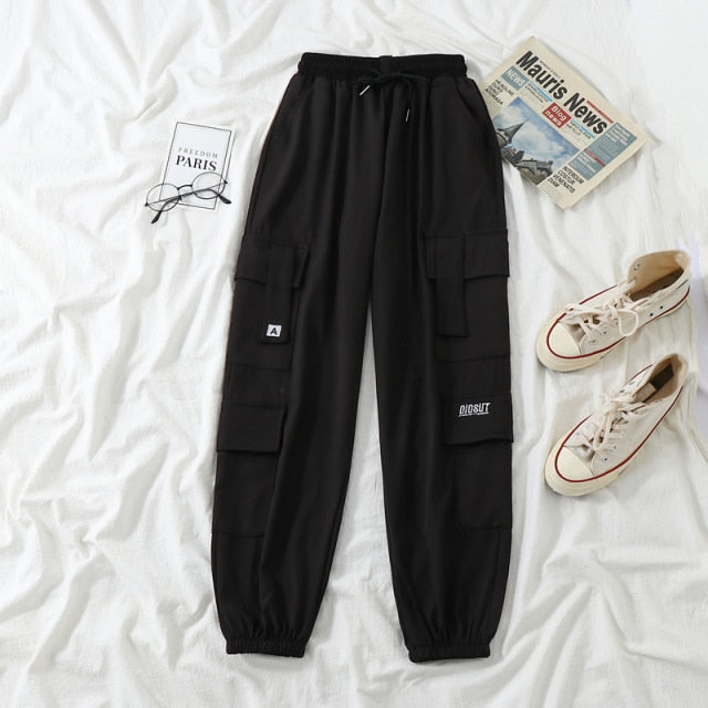 goosudu 3 Pieces Set  Summer Streetwear Outfit Women's Sweatshirt Set Track Suit Cargo Pants Short Sleeve Shirt Women Trouser Set