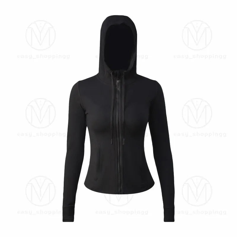 Yoga jackets wear hoodys Define womens designers sports jacket coat double-sided sanding fitness chothing hoodies Long Sleeve clothes two styles design622ess