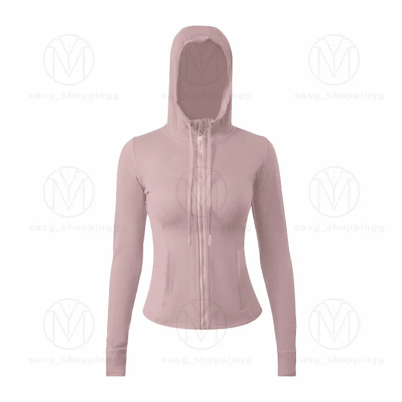Yoga jackets wear hoodys Define womens designers sports jacket coat double-sided sanding fitness chothing hoodies Long Sleeve clothes two styles design622ess