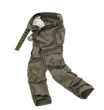 QNPQYX New Fashion Military Cargo Pants Men Loose Baggy Tactical Trousers Oustdoor Casual Cotton Cargo Pants Men Multi Pockets