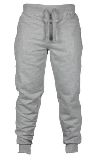 Casual Sports Jogger Pants Chinos Skinny Joggers Solid Color Sweat Pants Breathable Elastic Waist Fashion Men Long Trousers Clothing