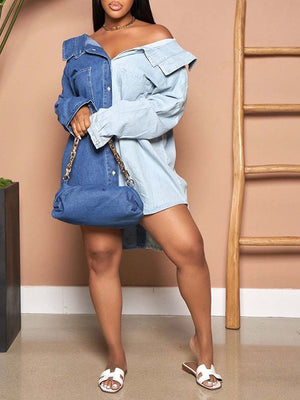 Goosudu Two-Tone Denim Jacket