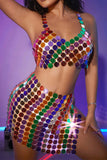 Goosudu Acrylic Mirror Design Unique See-Through Camisole
