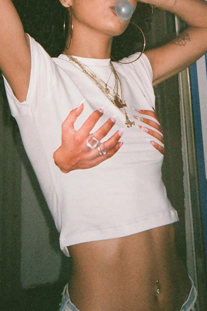 Goosudu Casual Print Basic O Neck T-Shirts